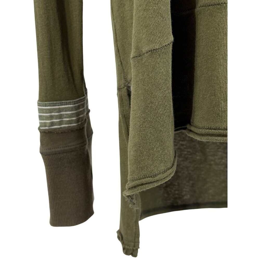 Free People Olive Green Long Sleeve Relaxed Henley Top | Boho Cottagecore Indie - Picture 6 of 16